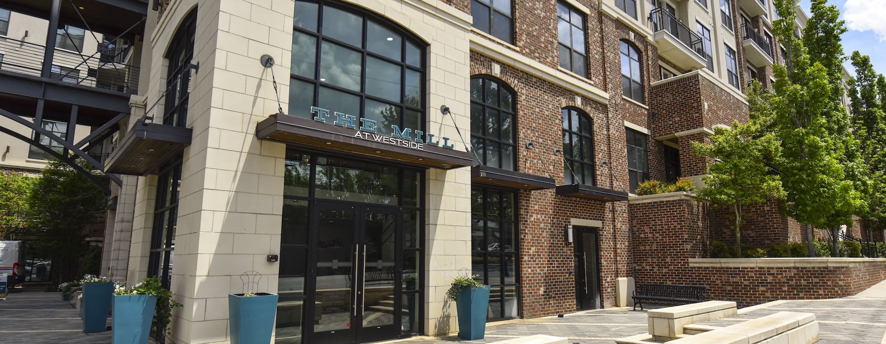 a building with a glass front